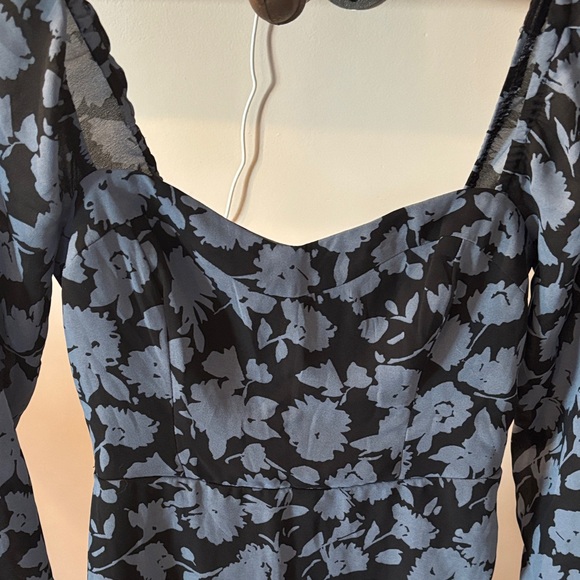 Elegant Abercrombie & Fitch Blue Floral Dress - Picture 5 of 5